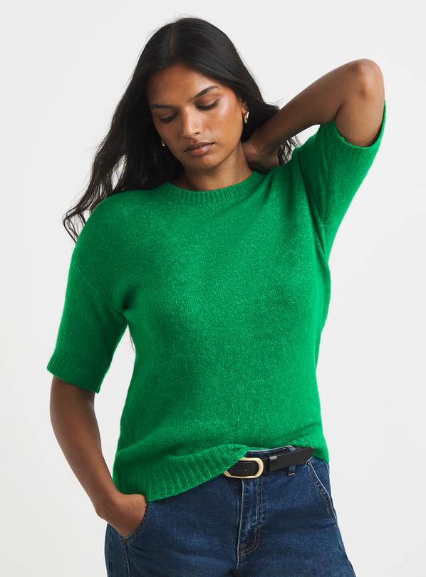 SIMPLY BE Sponge Boxy Knitted T-Shirt 28-30